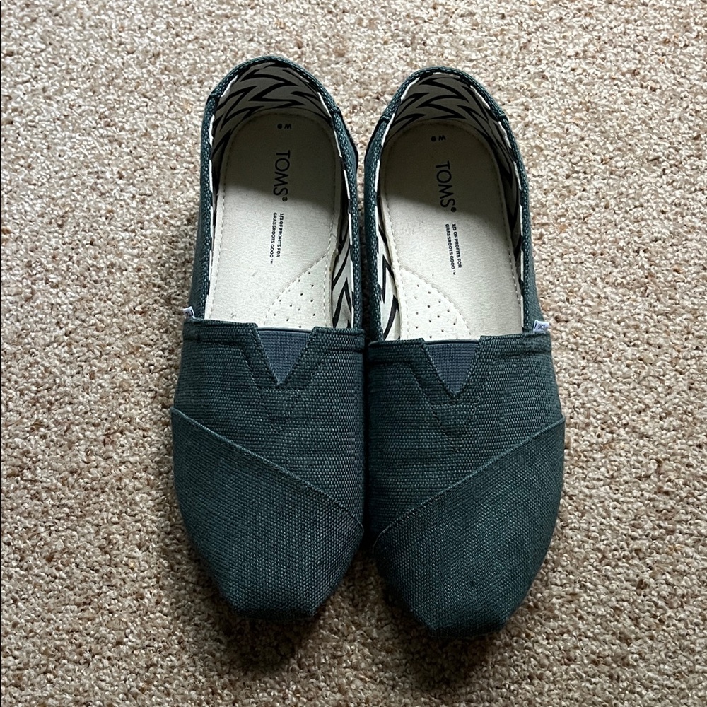 TOMS Alpargata Women's Dark Green Slip-On Loafers